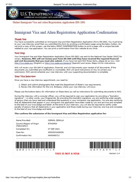 Submit Your Immigrant Visa and Alien Registration Application.